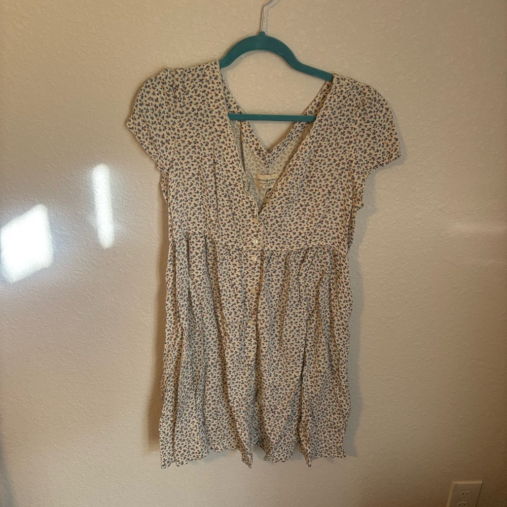 Denim & Supply Ralph Lauren Beige Floral Babydoll Dress - Picture 4 of 6